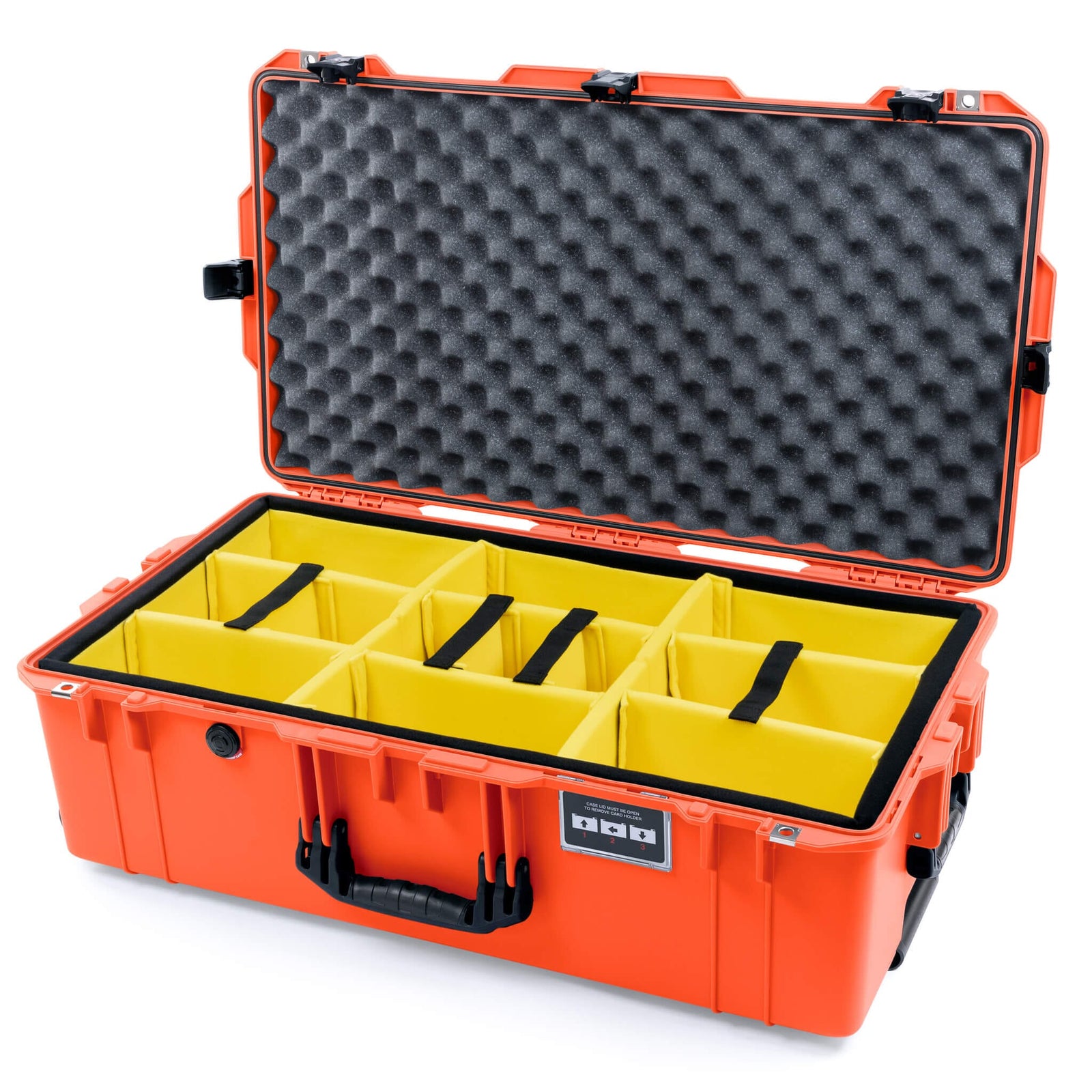 Pelican 1615 Air Case - Orange & Black TSA Latches