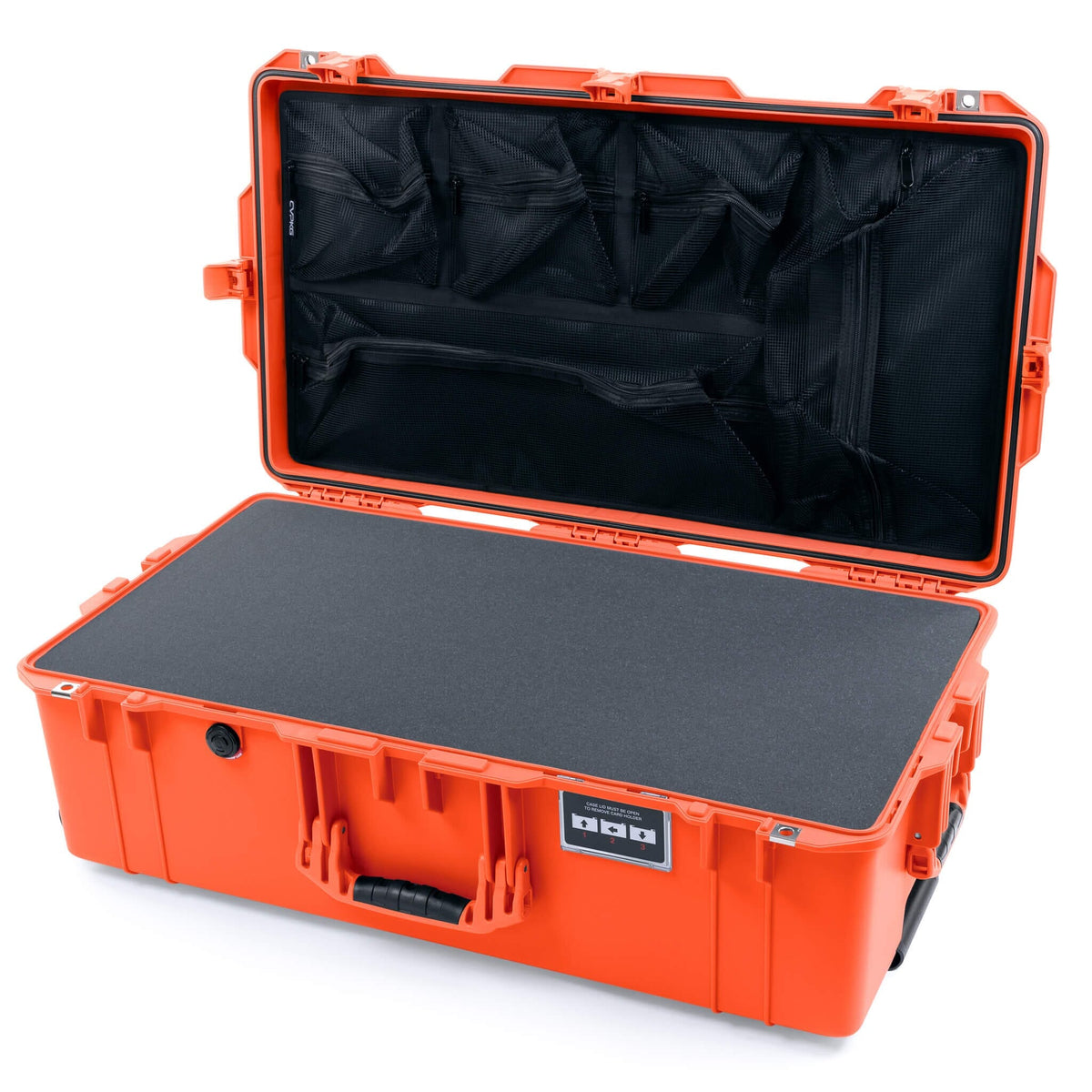 Pelican 1615 Air Case - Orange Pick &amp; Pluck Foam / Mesh Lid Organizer ColorCase 016150-0101-150-151