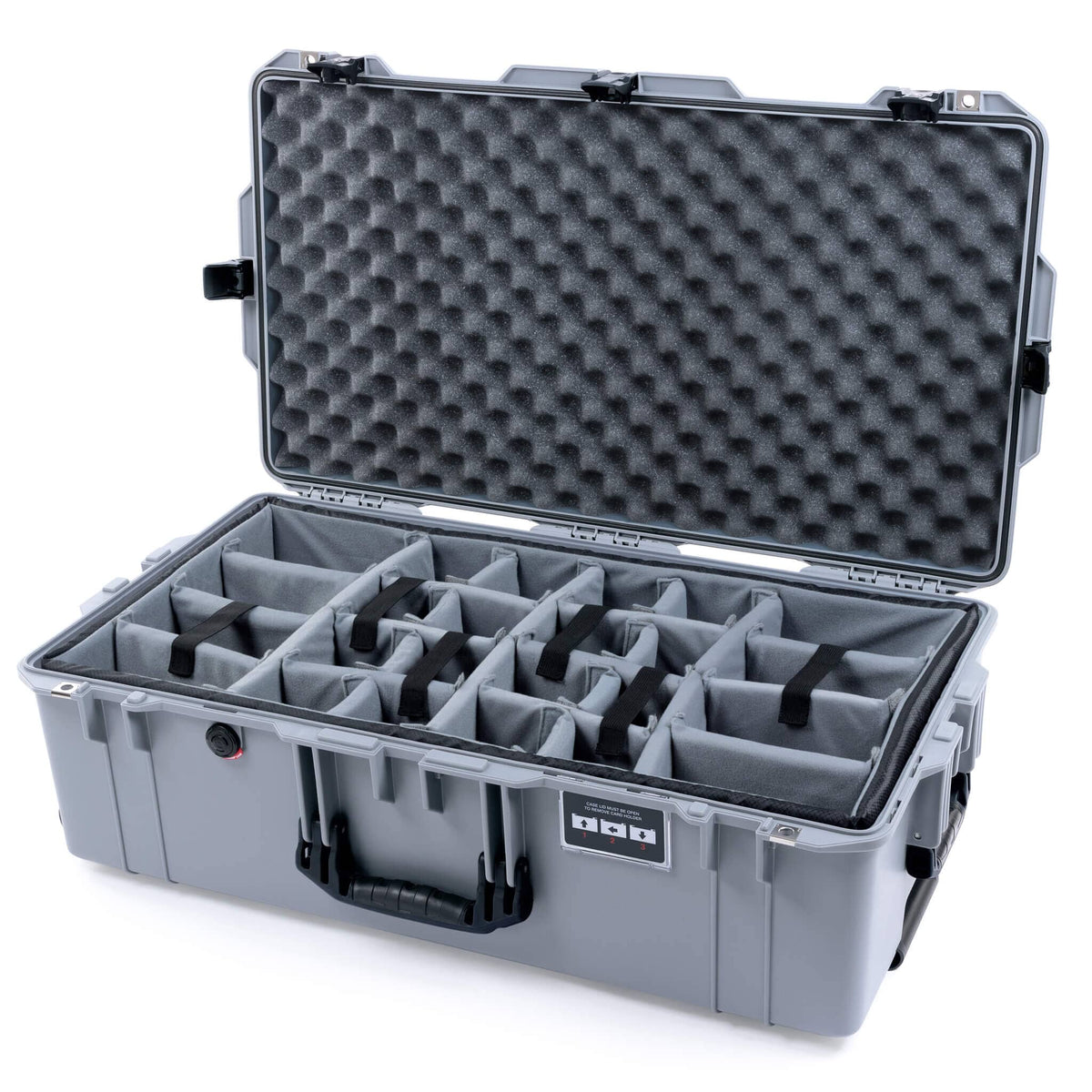 Pelican 1615 Air Case - Silver &amp; Black TSA Latches