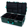 Pelican 1615 Air Case, Trekking Green with Teal Handles, Latches & Trolley ColorCase