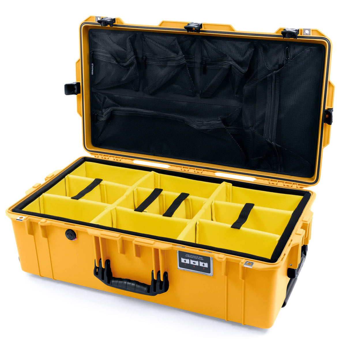 Pelican 1615 Air Case - Yellow &amp; Black TSA Latches