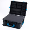 Pelican 1620 Case, Black with Blue Handles & Latches Pick & Pluck Foam with Mesh Lid Organizer ColorCase 016200-0101-110-120