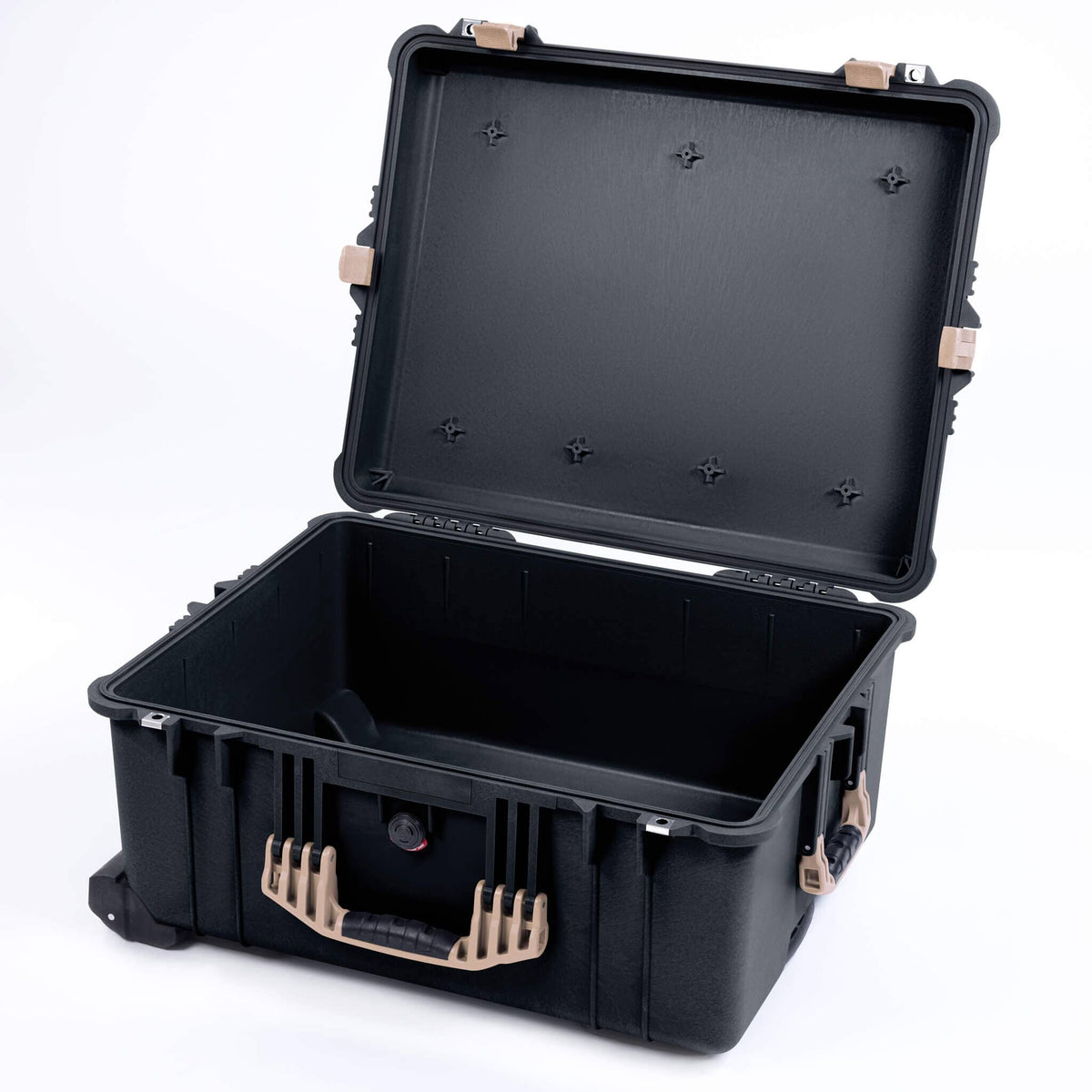 Pelican 1620 Case, Black with Desert Tan Handles &amp; Latches None (Case Only) ColorCase 016200-0000-110-310