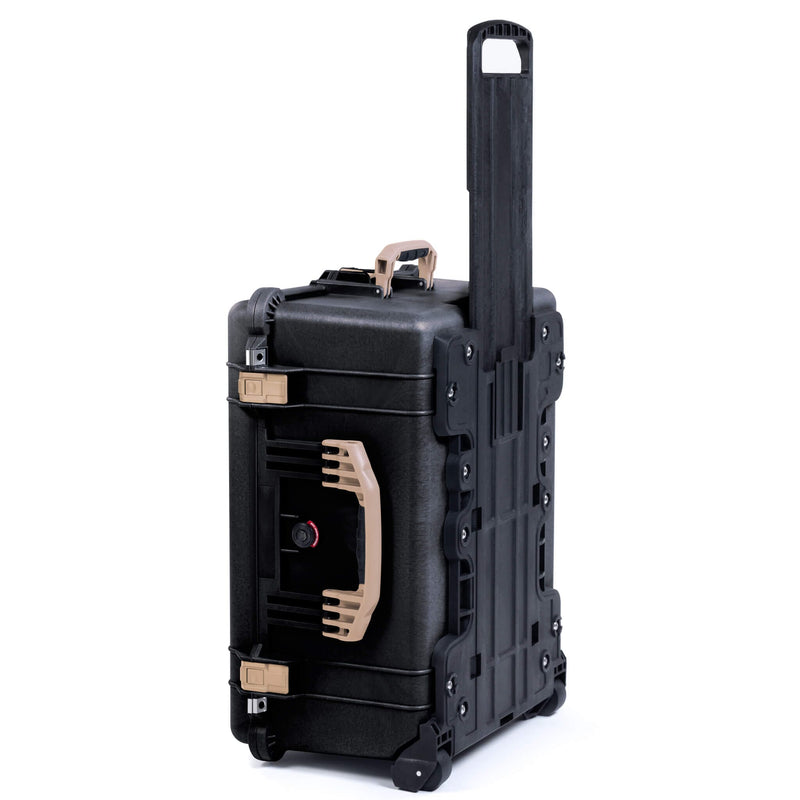 Pelican 1620 Case, Black with Desert Tan Handles & Push-Button Latches ColorCase 