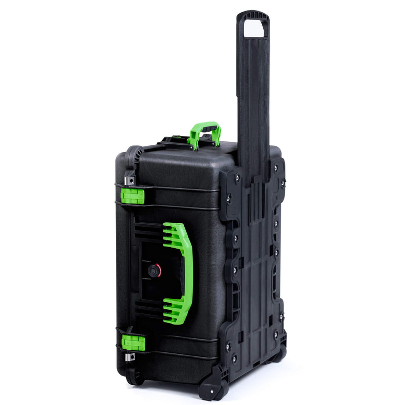 Pelican 1620 Case, Black with Lime Green Handles & Latches ColorCase 