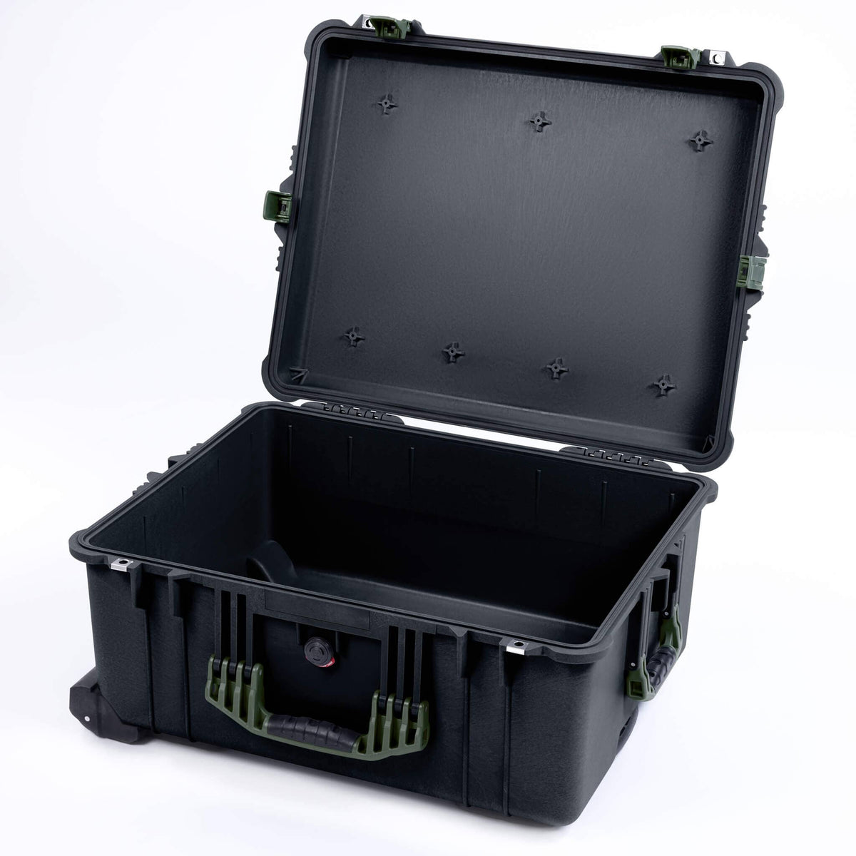 Pelican 1620 Case, Black with OD Green Handles &amp; Push-Button Latches None (Case Only) ColorCase 016200-0000-110-131