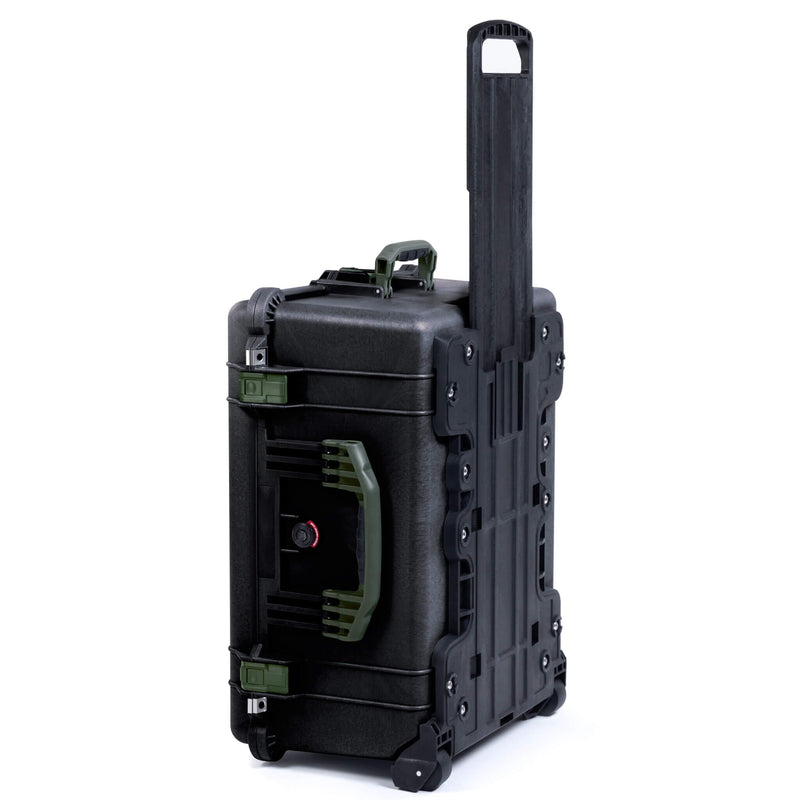 Pelican 1620 Case, Black with OD Green Handles & Push-Button Latches ColorCase 