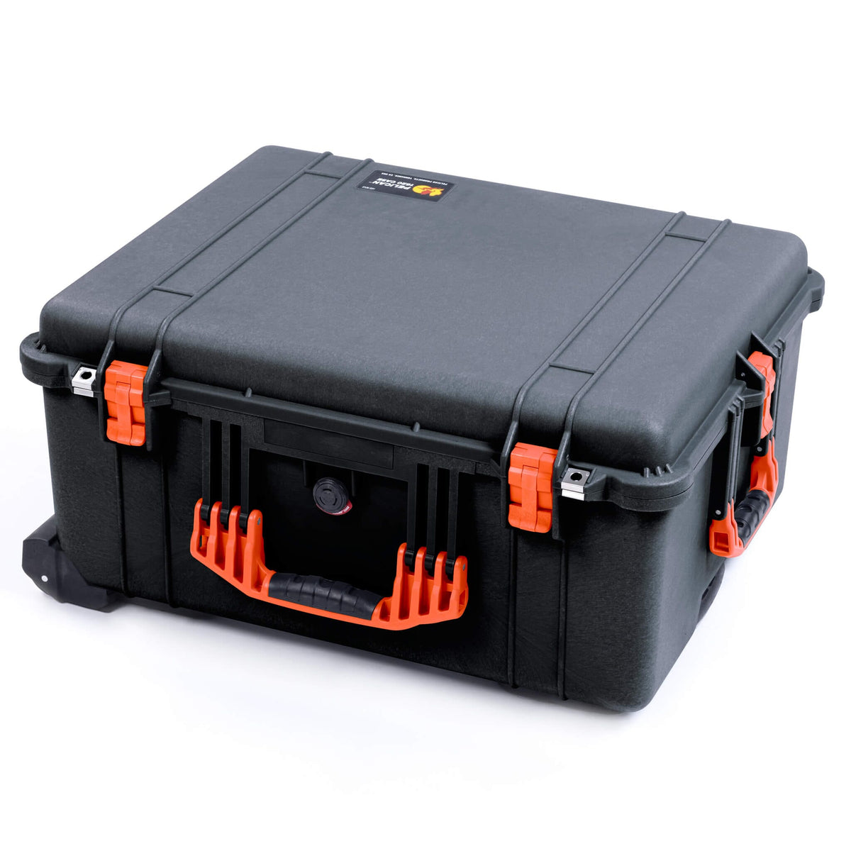Pelican 1620 Case, Black with Orange Handles &amp; Latches ColorCase 
