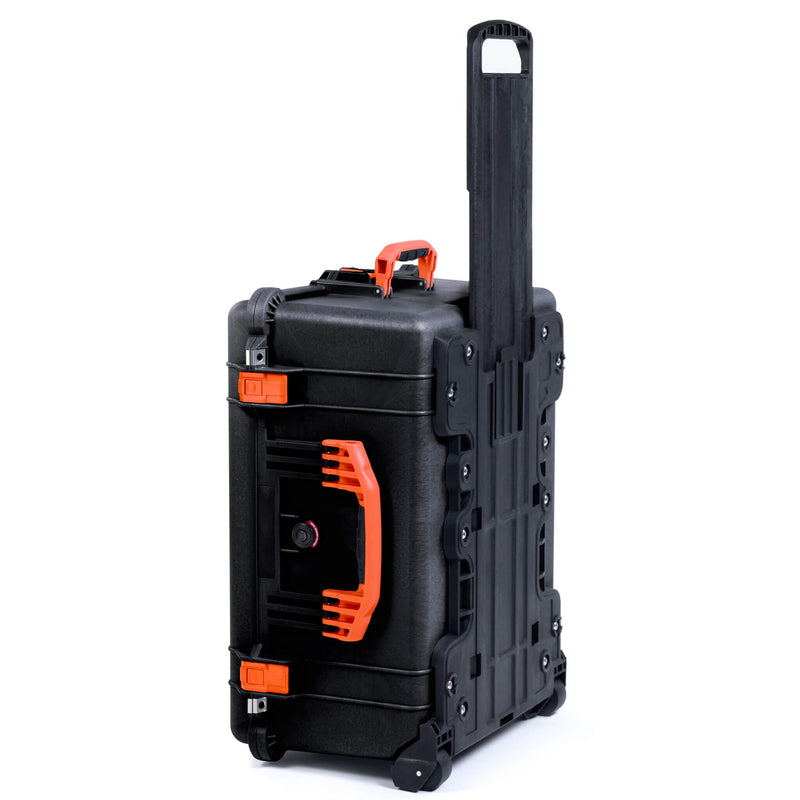 Pelican 1620 Case, Black with Orange Handles & Push-Button Latches ColorCase 