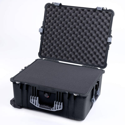 Pelican 1620 Case, Black with Silver Handles & Latches ColorCase