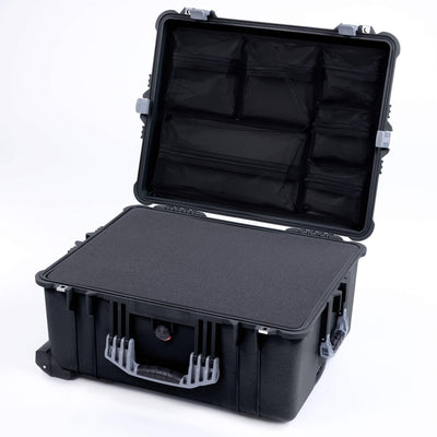 Pelican 1620 Case, Black with Silver Handles & Latches ColorCase