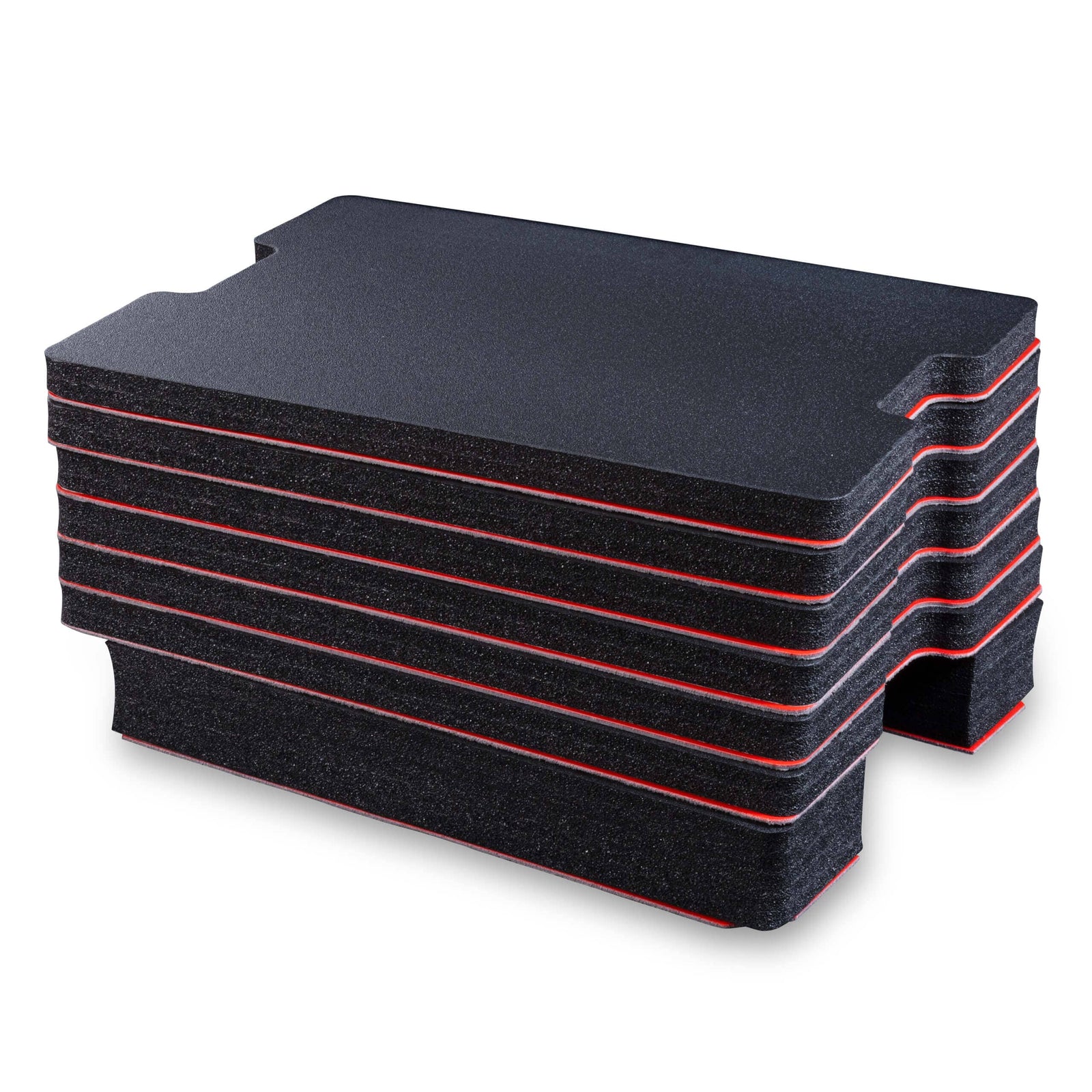Pelican 1620 Tool Foam Kit (Set of 7 Black Foam Inserts with Red Plastic Backers) ColorCase 