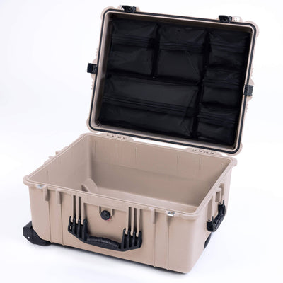 Pelican 1620 Case, Desert Tan with Black Handles & Push-Button Latches ColorCase