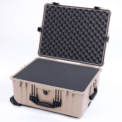 Pelican 1620 Case, Desert Tan with Black Handles & Push-Button Latches ColorCase