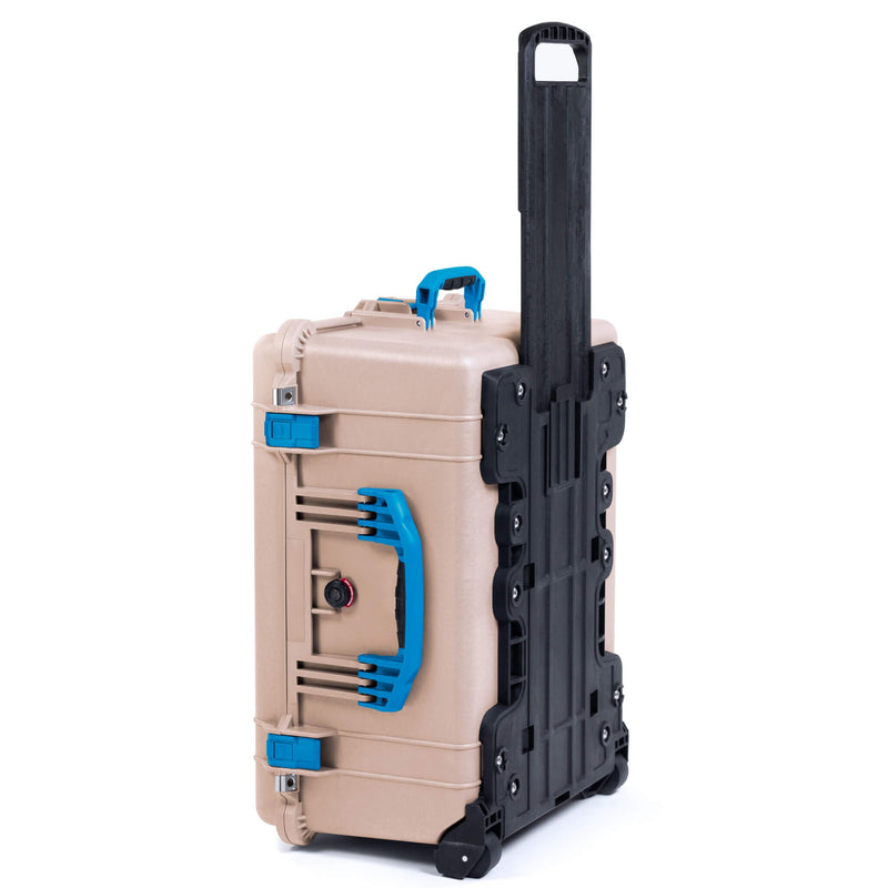 Pelican 1620 Case, Desert Tan with Blue Handles & Push-Button Latches ColorCase 