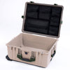 Pelican 1620 Case, Desert Tan with OD Green Handles & Push-Button Latches ColorCase