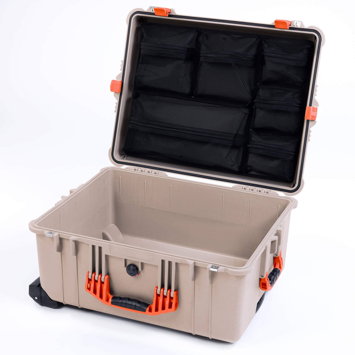 Pelican 1620 Case, Desert Tan with Orange Handles &amp; Latches ColorCase 