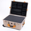Pelican 1620 Case, Desert Tan with Yellow Handles & Push-Button Latches ColorCase