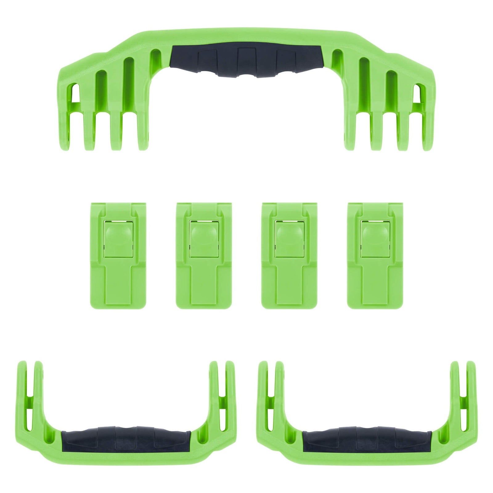Pelican 1620 Replacement Handles & Latches, Lime Green (Set of 3 Handles, 4 Push-Button Latches) ColorCase 