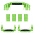 Pelican 1620 Replacement Handles & Latches, Lime Green (Set of 3 Handles, 4 Push-Button Latches) ColorCase 