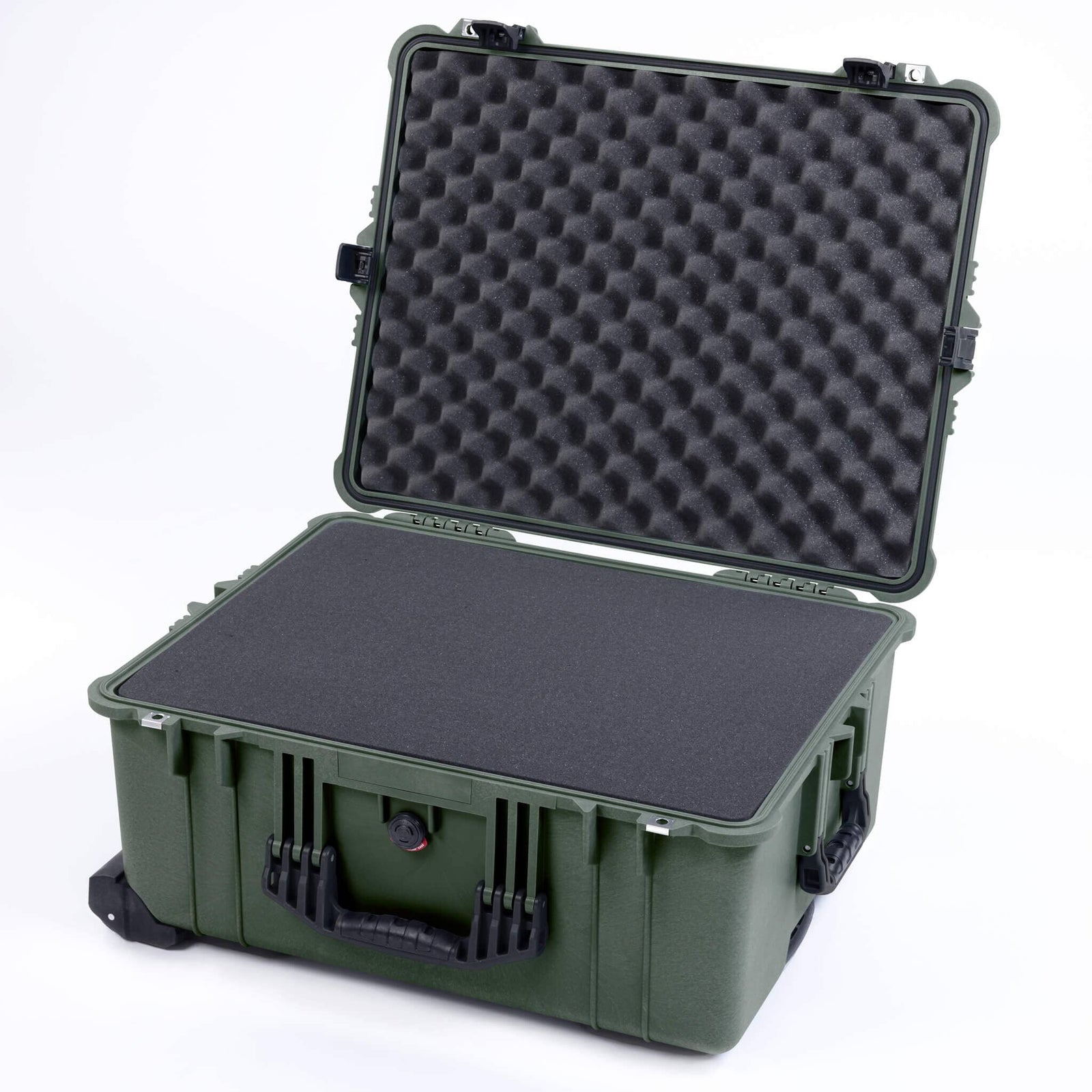 Pelican 1620 Case, OD Green with Black Handles & Push-Button Latches ColorCase 