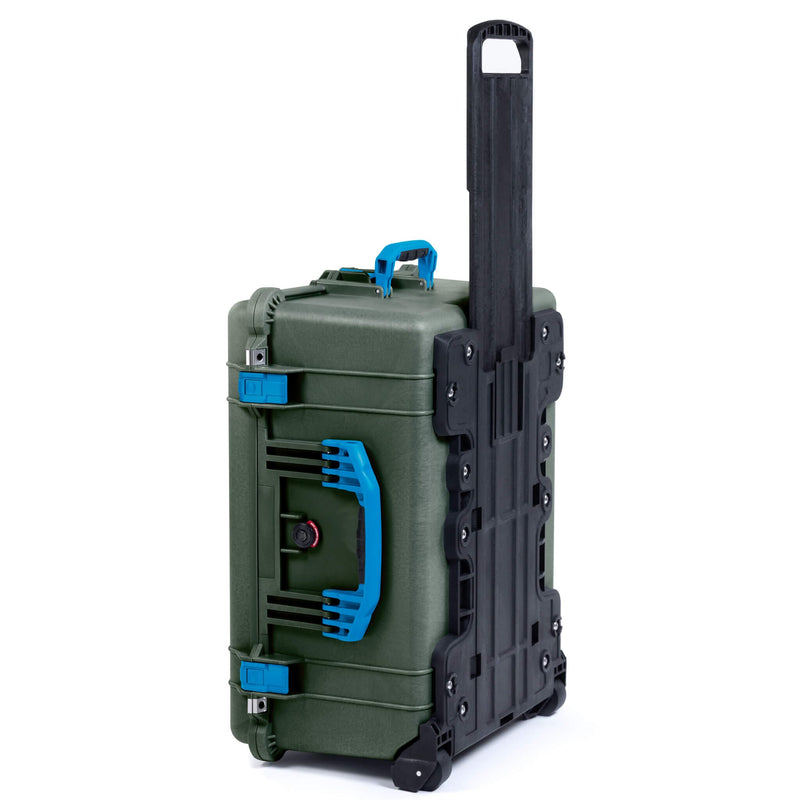 Pelican 1620 Case, OD Green with Blue Handles & Push-Button Latches ColorCase 