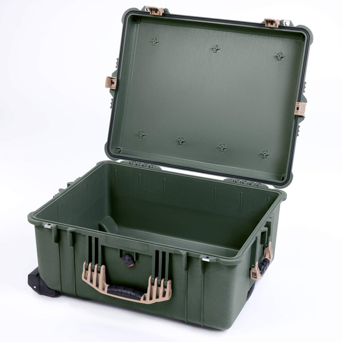 Pelican 1620 Case, OD Green with Desert Tan Handles &amp; Push-Button Latches ColorCase 