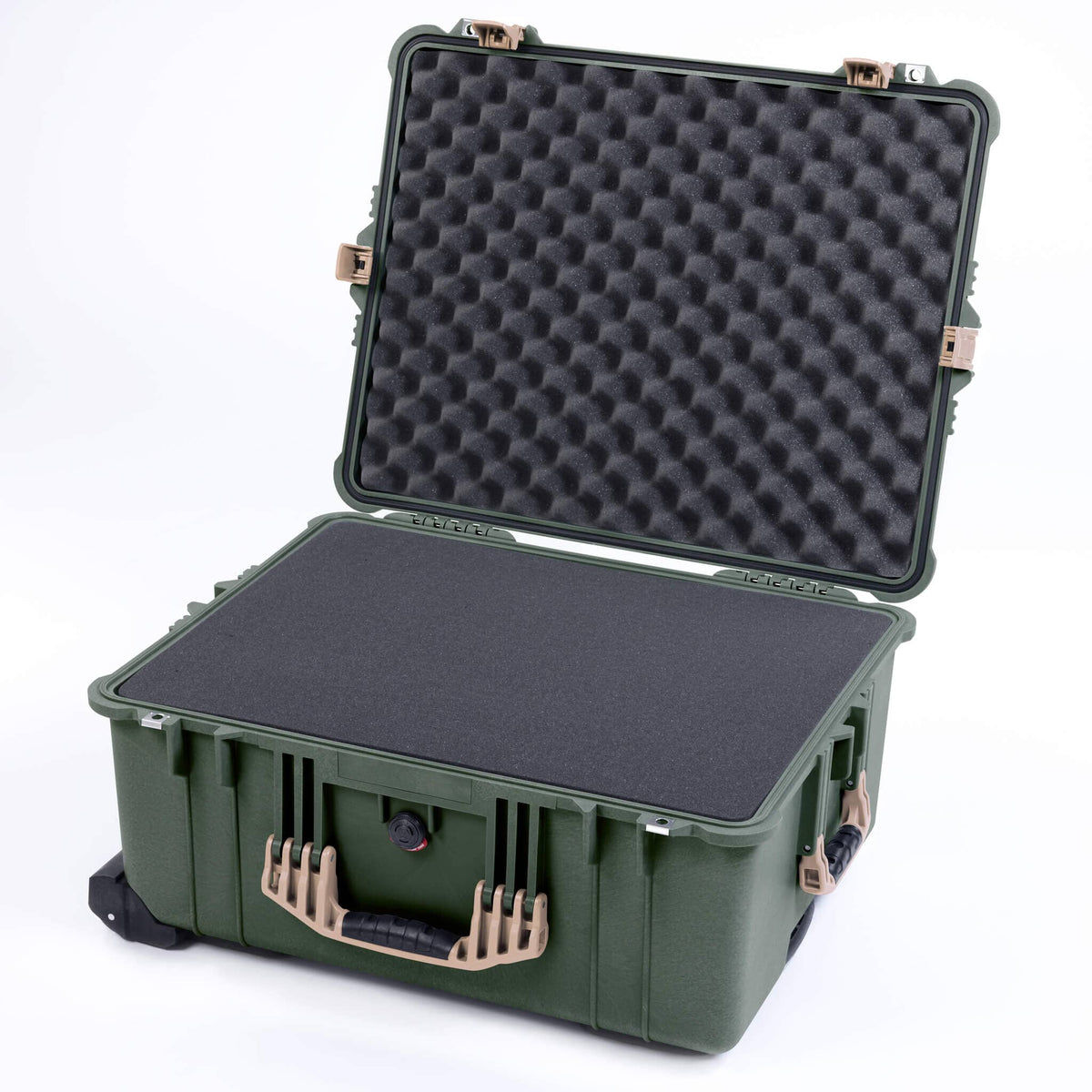 Pelican 1620 Case, OD Green with Desert Tan Handles &amp; Push-Button Latches ColorCase 