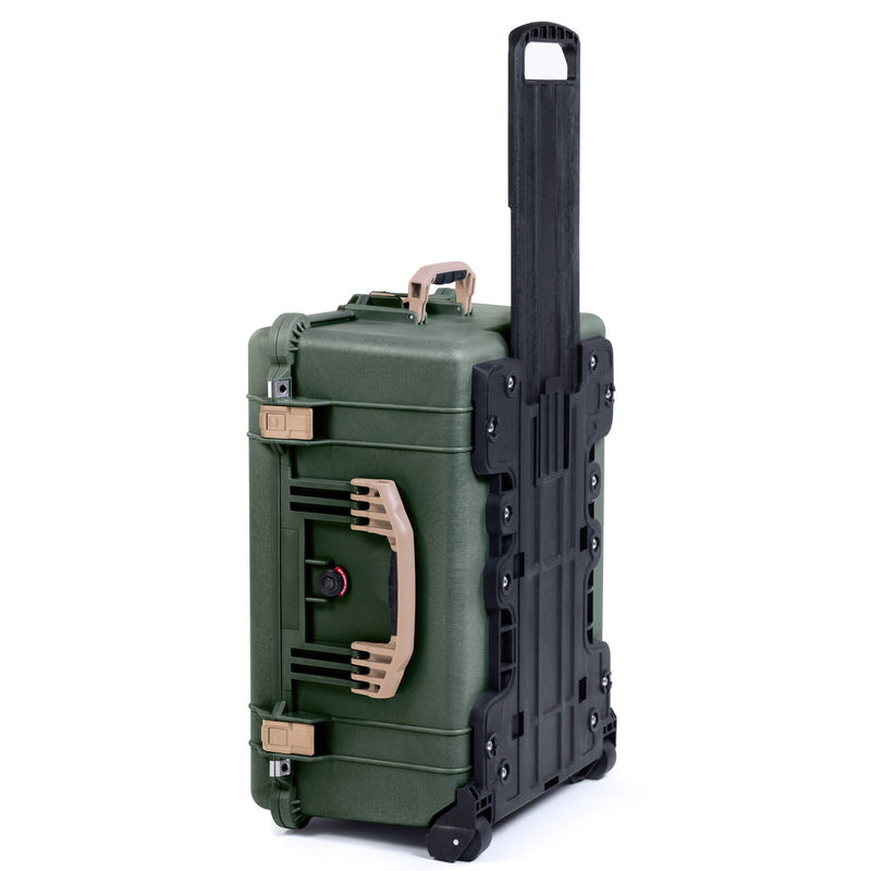 Pelican 1620 Case, OD Green with Desert Tan Handles & Push-Button Latches ColorCase 