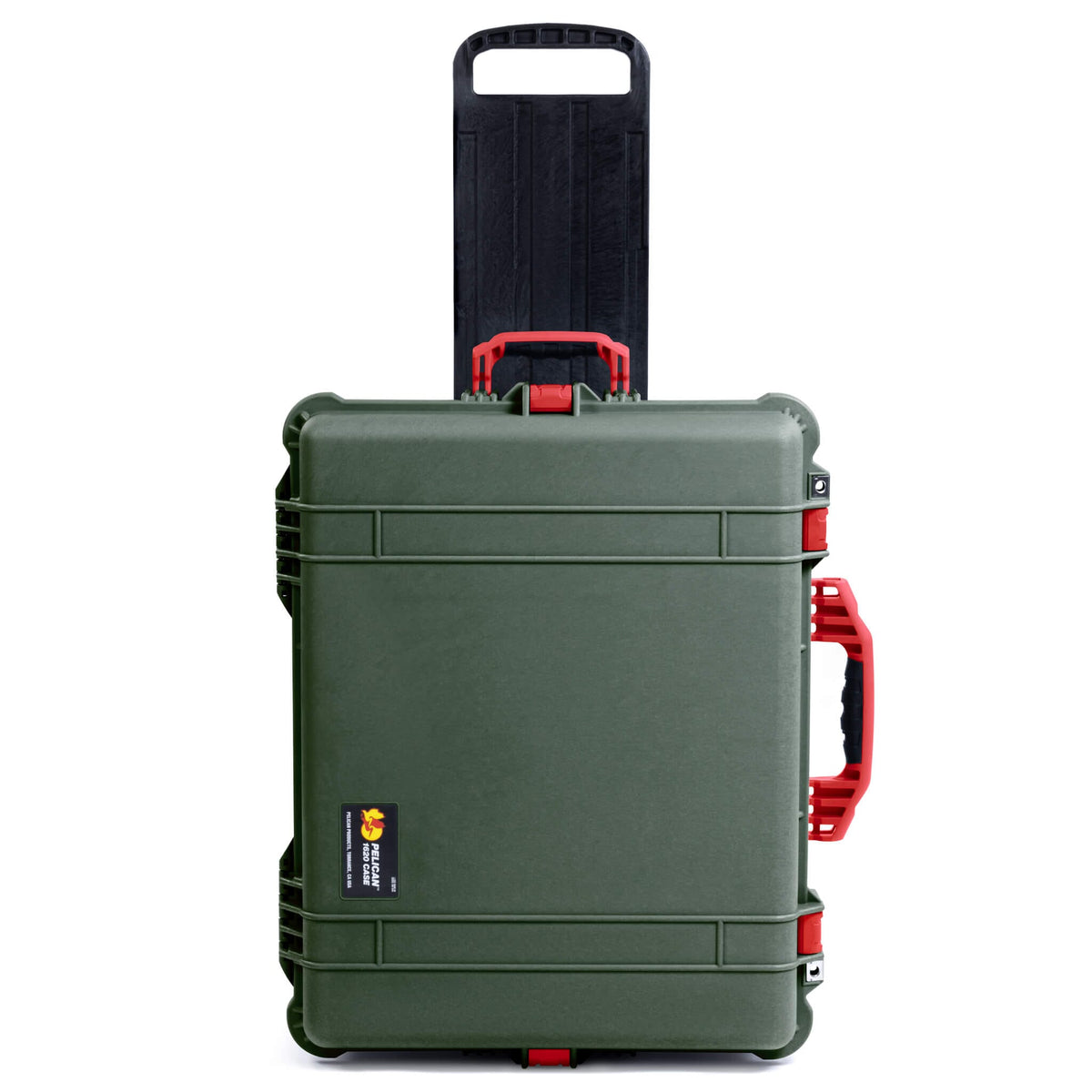 Pelican 1620 Case, OD Green with Red Handles &amp; Push-Button Latches ColorCase 