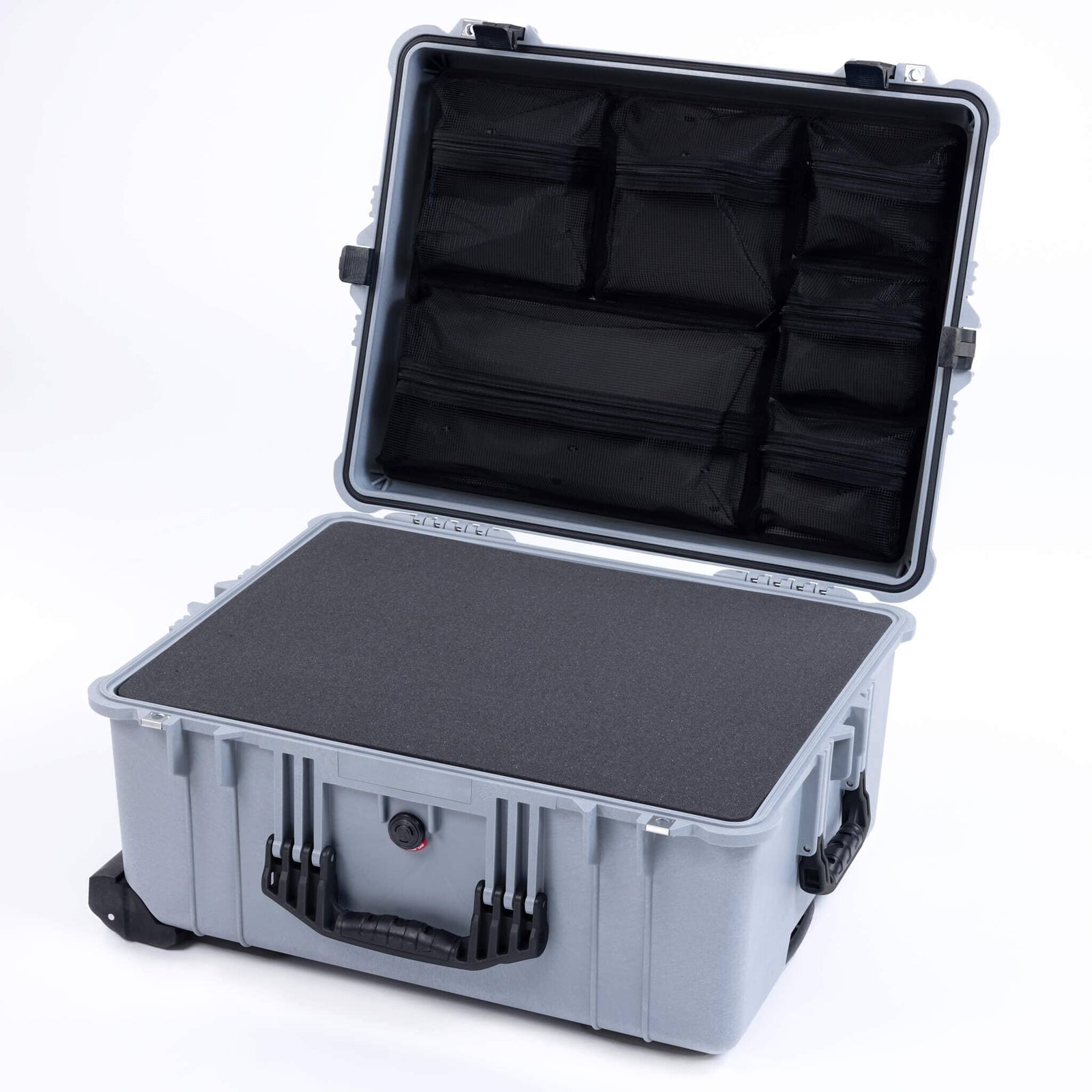 Pelican 1620 Case, Silver with Black Handles & Latches ColorCase 