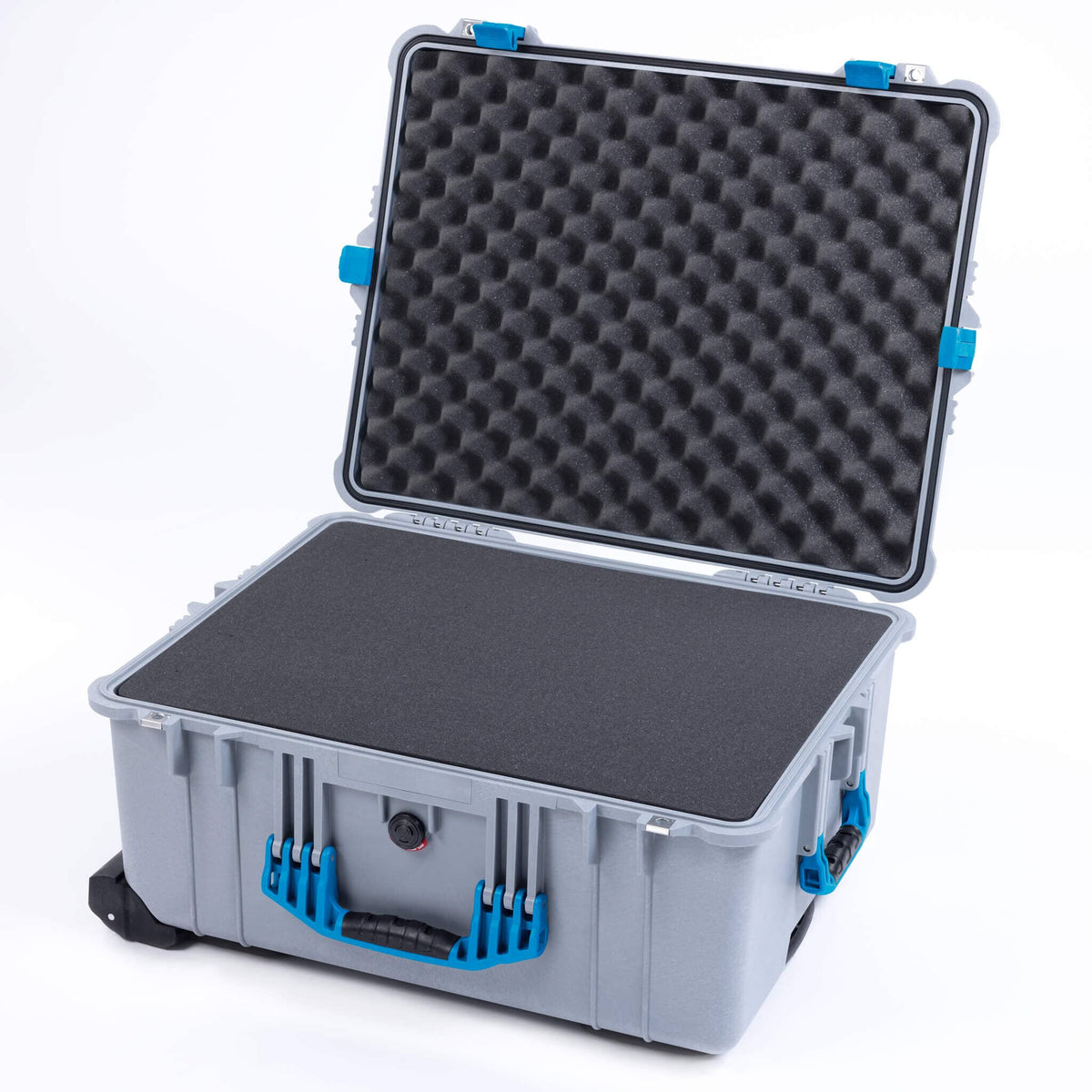 Pelican 1620 Case, Silver with Blue Handles &amp; Latches ColorCase 