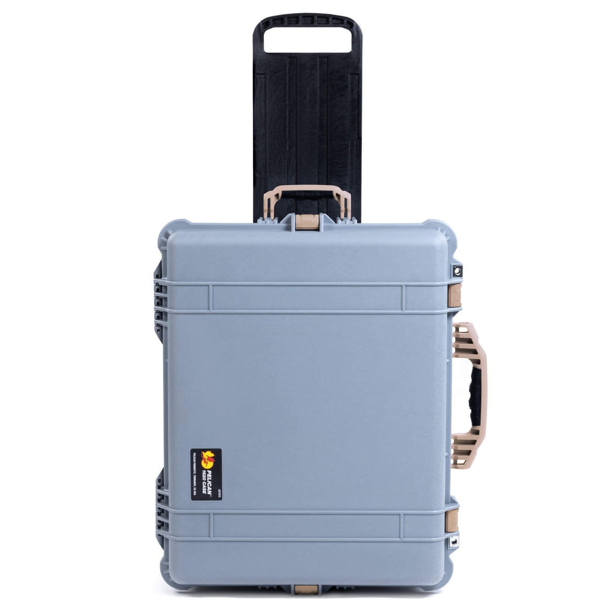 Pelican 1620 Case, Silver with Desert Tan Handles &amp; Push-Button Latches ColorCase 