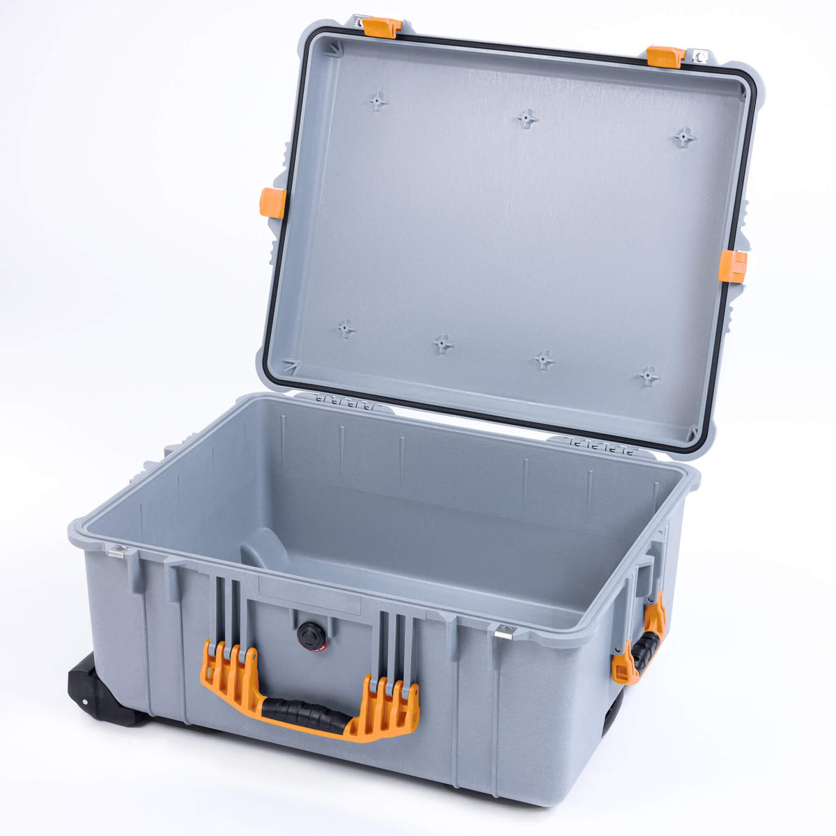 Pelican 1620 Case, Silver with Yellow Handles &amp; Latches ColorCase 
