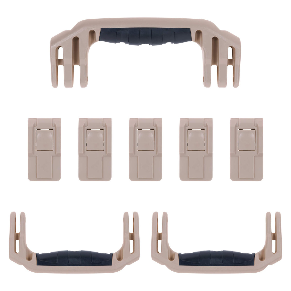 Pelican 1626 Air Replacement Handles &amp; Latches, Desert Tan (Set of 3 Handles, 5 Latches) ColorCase 