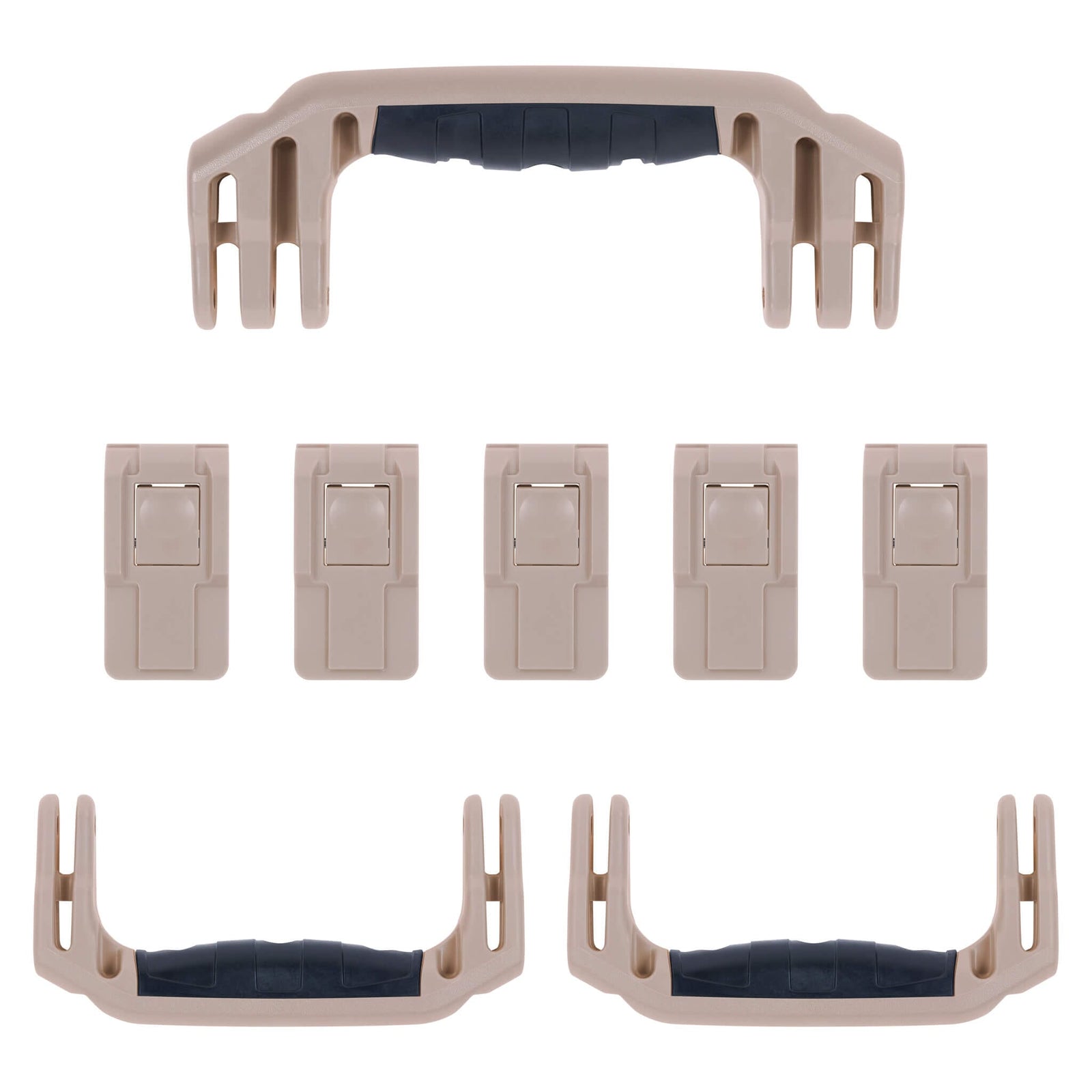Pelican 1626 Air Replacement Handles & Latches, Desert Tan (Set of 3 Handles, 5 Latches) ColorCase 