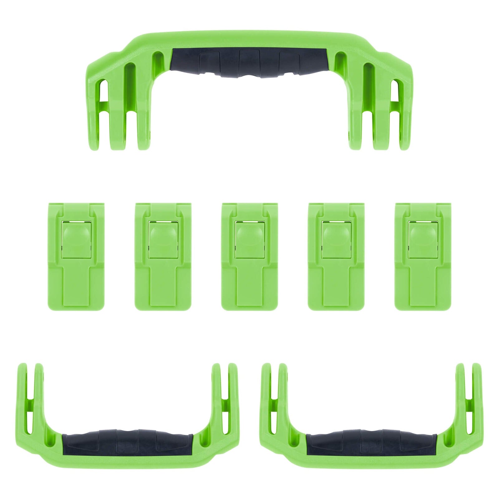 Pelican 1626 Air Replacement Handles & Latches, Lime Green (Set of 3 Handles, 5 Latches) ColorCase 