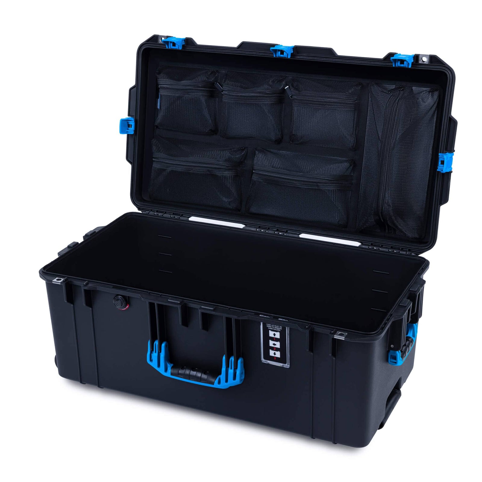 Pelican 1626 Air Case, Black with Blue Handles & Latches ColorCase 