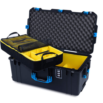 Pelican 1626 Air Case, Black with Blue Handles & Latches ColorCase