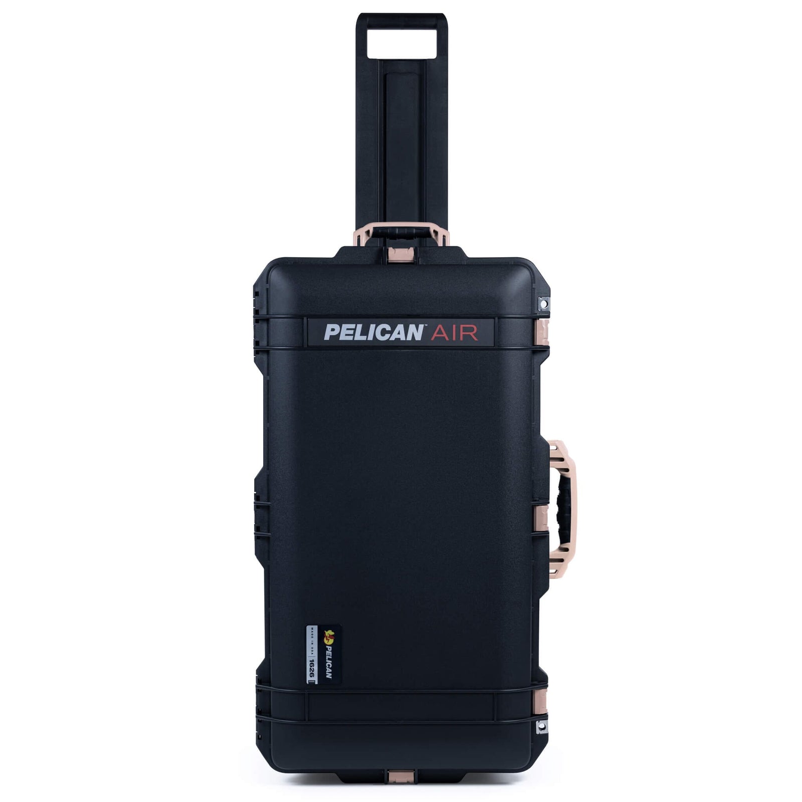 Pelican 1626 Air Case, Black with Desert Tan Handles & Latches ColorCase 