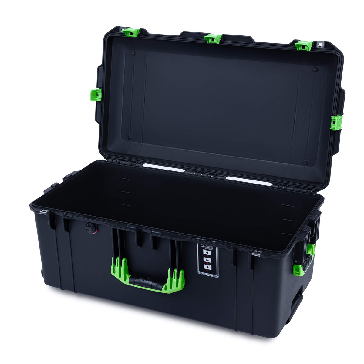 Pelican 1626 Air Case, Black with Lime Green Handles &amp; Latches None (Case Only) ColorCase 016260-0000-110-301