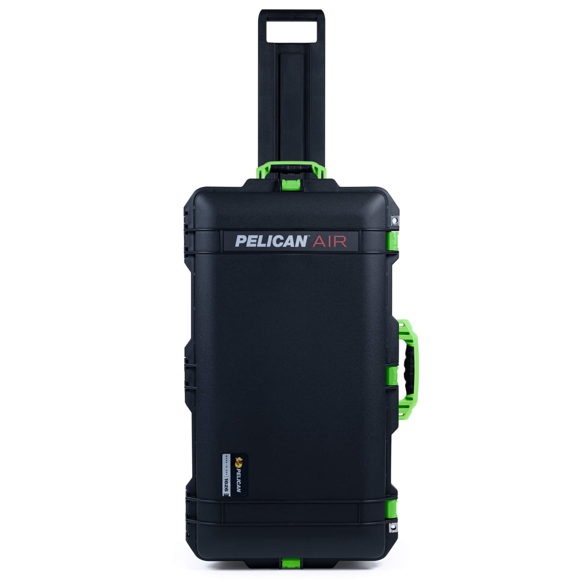 Pelican 1626 Air Case, Black with Lime Green Handles &amp; Latches ColorCase 