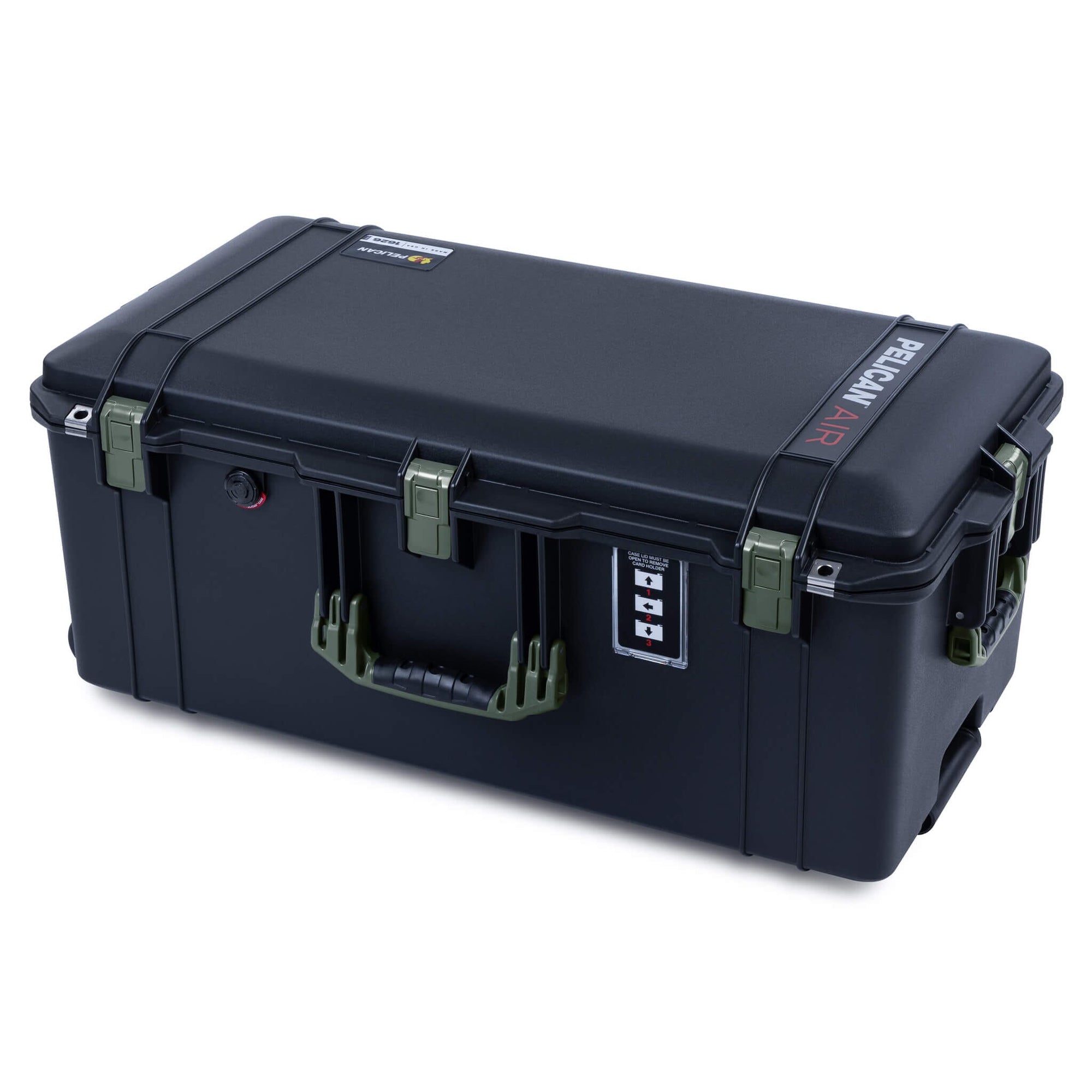 Pelican 1626 Air Case, Black with OD Green Handles & Latches ColorCase 