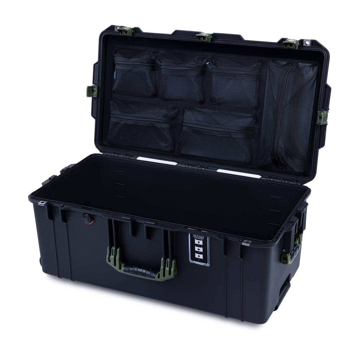 Pelican 1626 Air Case, Black with OD Green Handles &amp; Latches ColorCase 