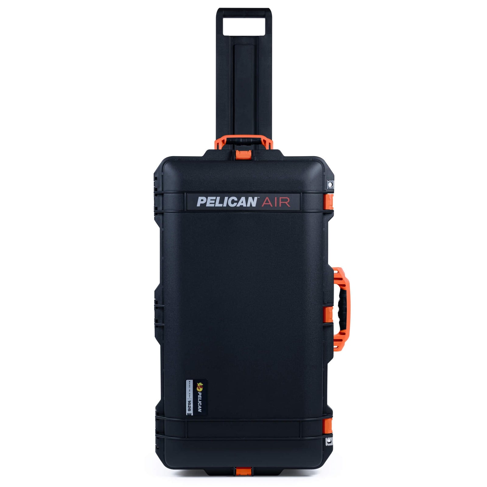 Pelican 1626 Air Case, Black with Orange Handles & Latches ColorCase 