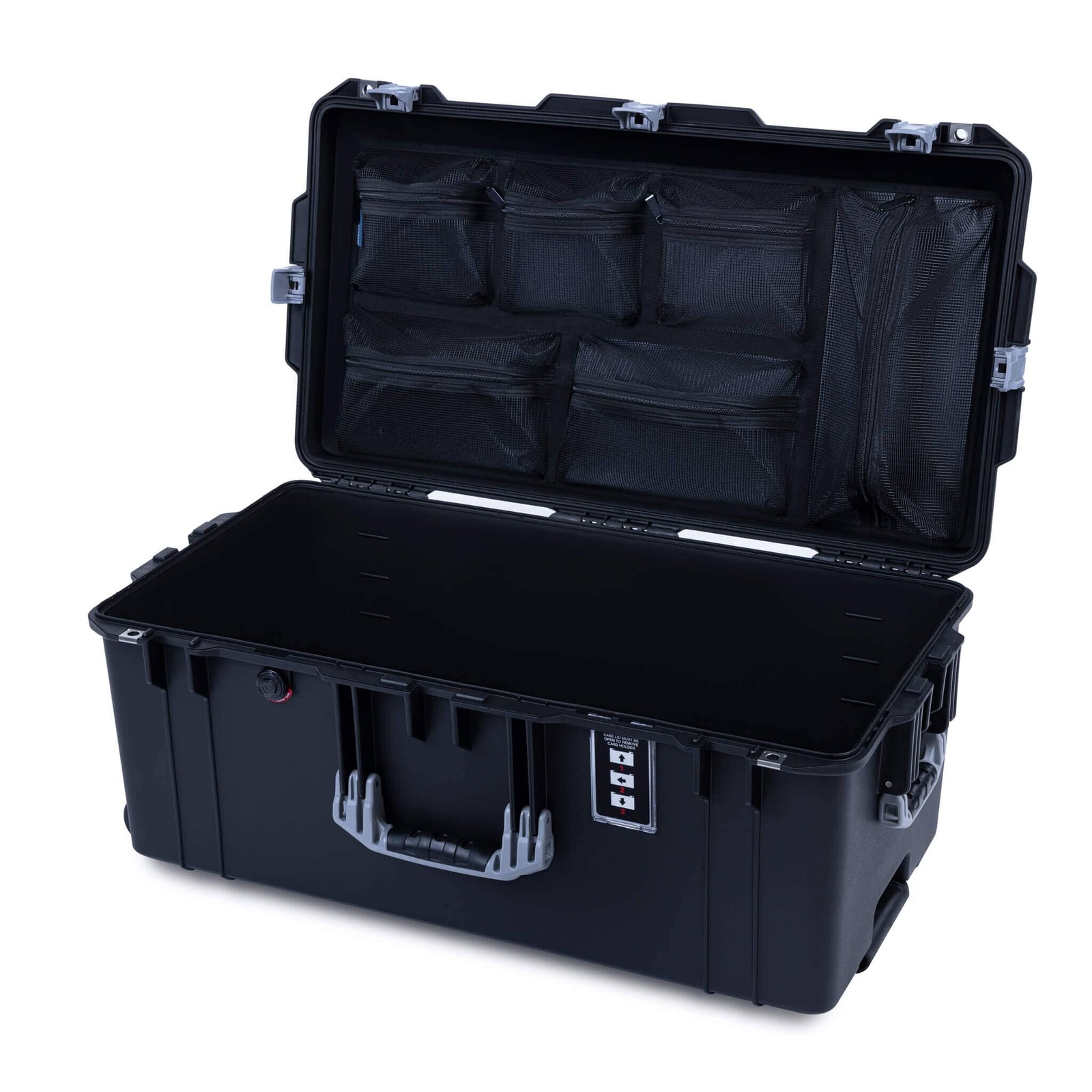 Pelican 1626 Air Case, Black with Silver Handles & Latches ColorCase 