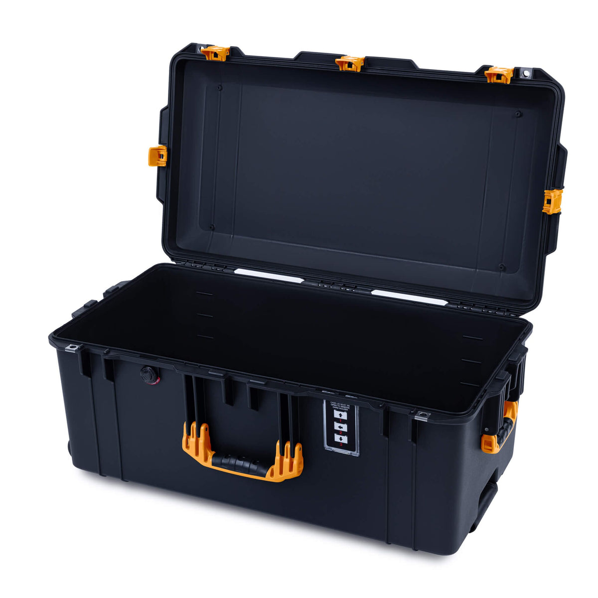 Pelican 1626 Air Case, Black with Yellow Handles &amp; Latches None (Case Only) ColorCase 016260-0000-110-241
