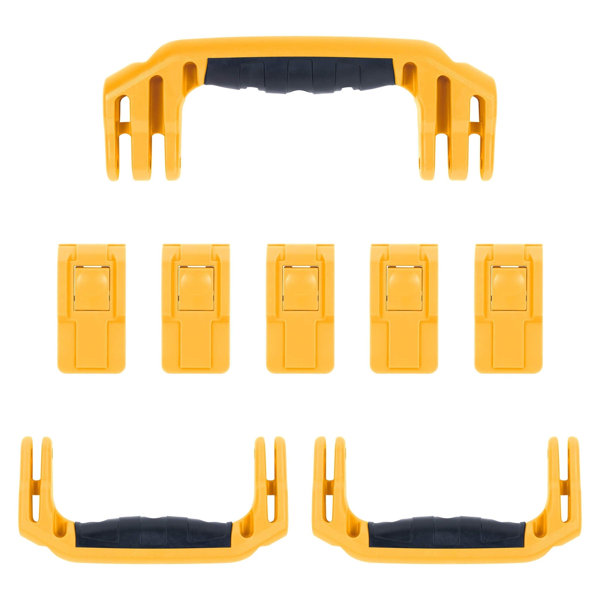 Pelican 1637 Air Replacement Handles & Latches, Yellow (Set of 3 Handles, 5 Latches) ColorCase 