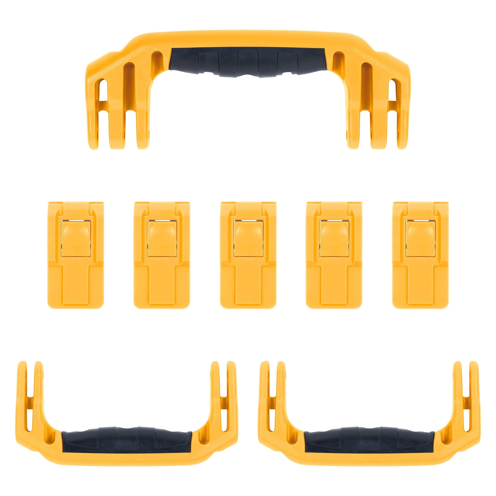 Pelican 1637 Air Replacement Handles & Latches, Yellow (Set of 3 Handles, 5 Latches) ColorCase 