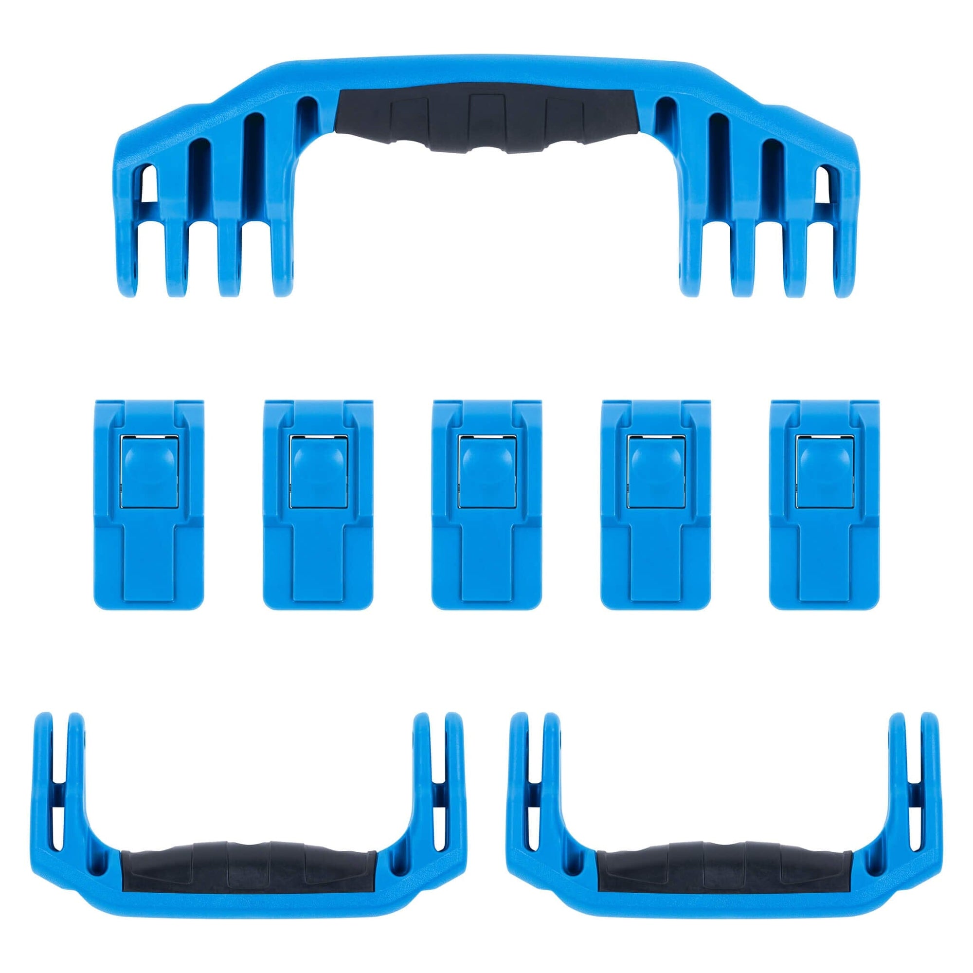 Pelican 1646 Air Replacement Handles & Latches, Blue (Set of 3 Handles, 5 Latches) ColorCase 